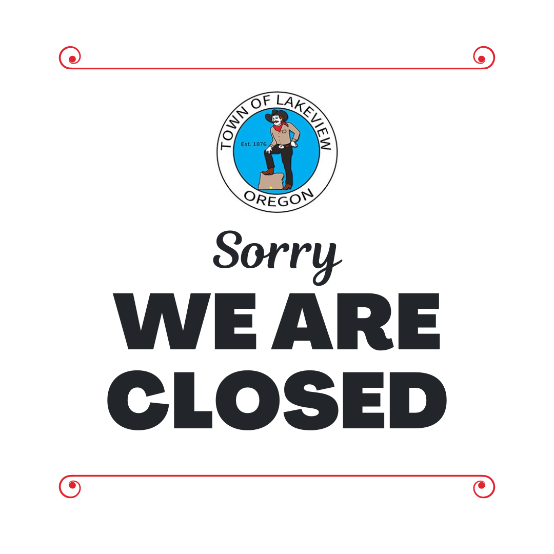 Town Hall Closed for Training Lakeview, Oregon